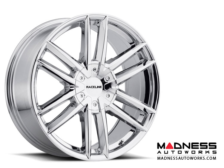 Jeep Custom Wheels (1) - Raceline - 158C - 22"x9.5" - Impulse Chrome 